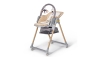 KINDERKRAFT - Dětská jídelní židle 2v1 LASTREE béžová/šedá