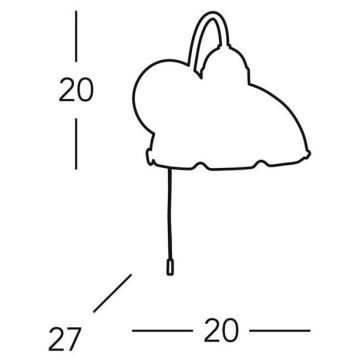 Kolarz 731.61.21 - Nástěnné svítidlo NONNA 1xE27/75W/230V zelená