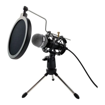 Kondenzátorový mikrofon s POP filtrem JACK 3,5 mm
