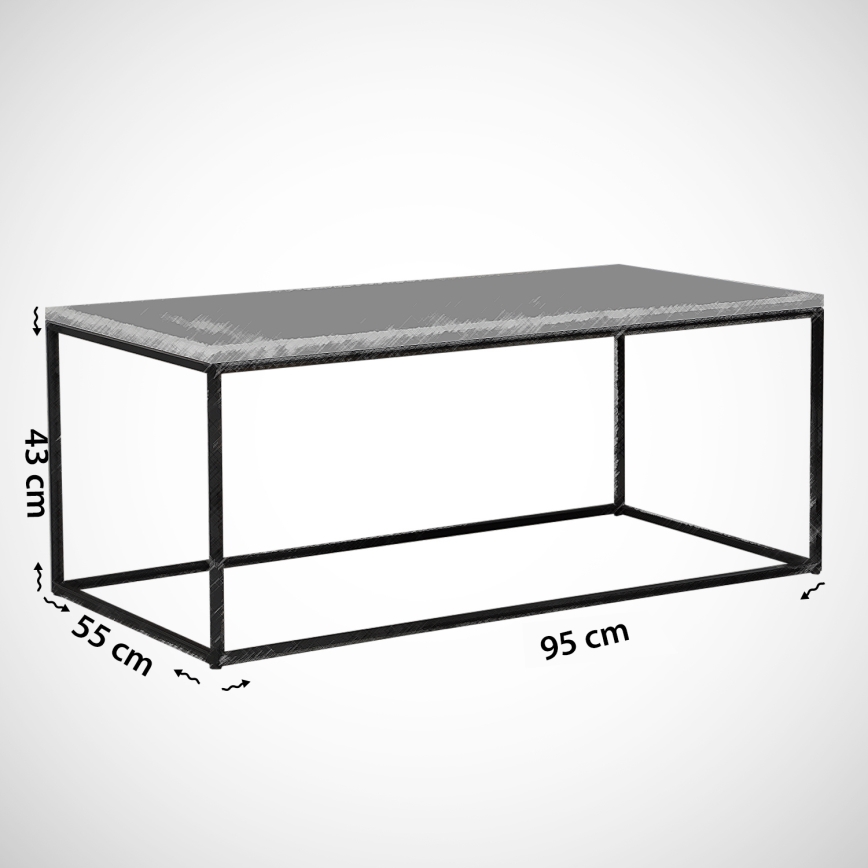 Konferenční stolek COSCO 43x95 cm šedá