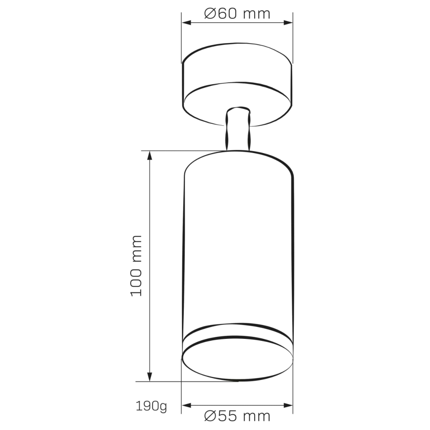 Koupelnové bodové svítidlo TURYN 1xGU10/10W/230V IP44 černá