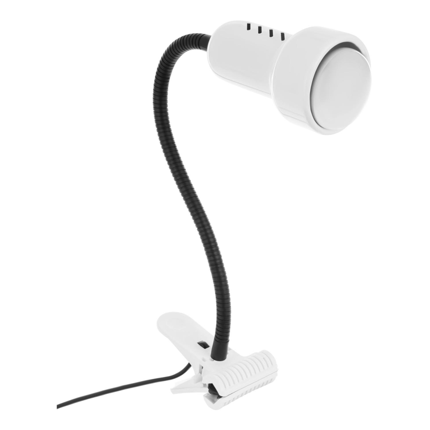 Lampa s klipem LOLEK 1xE14/24W/230V bílá