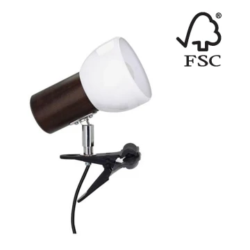 Lampa s klipem SVENDA 1xE27/60W/230V buk – FSC certifikováno