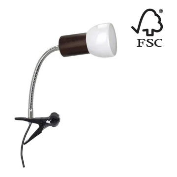 Lampa s klipem SVENDA 1xE27/60W/230V buk – FSC certifikováno