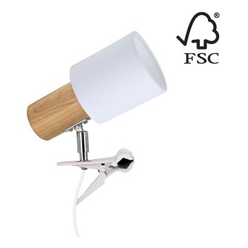Lampa s klipem TREEHOUSE 1xE27/25W/230V dub – FSC certifikováno