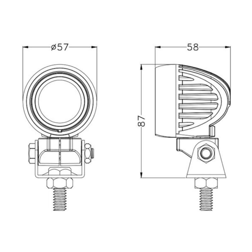 LED Bodové svítidlo pro automobil OSRAM LED/10W/10-30V IP68 5700K