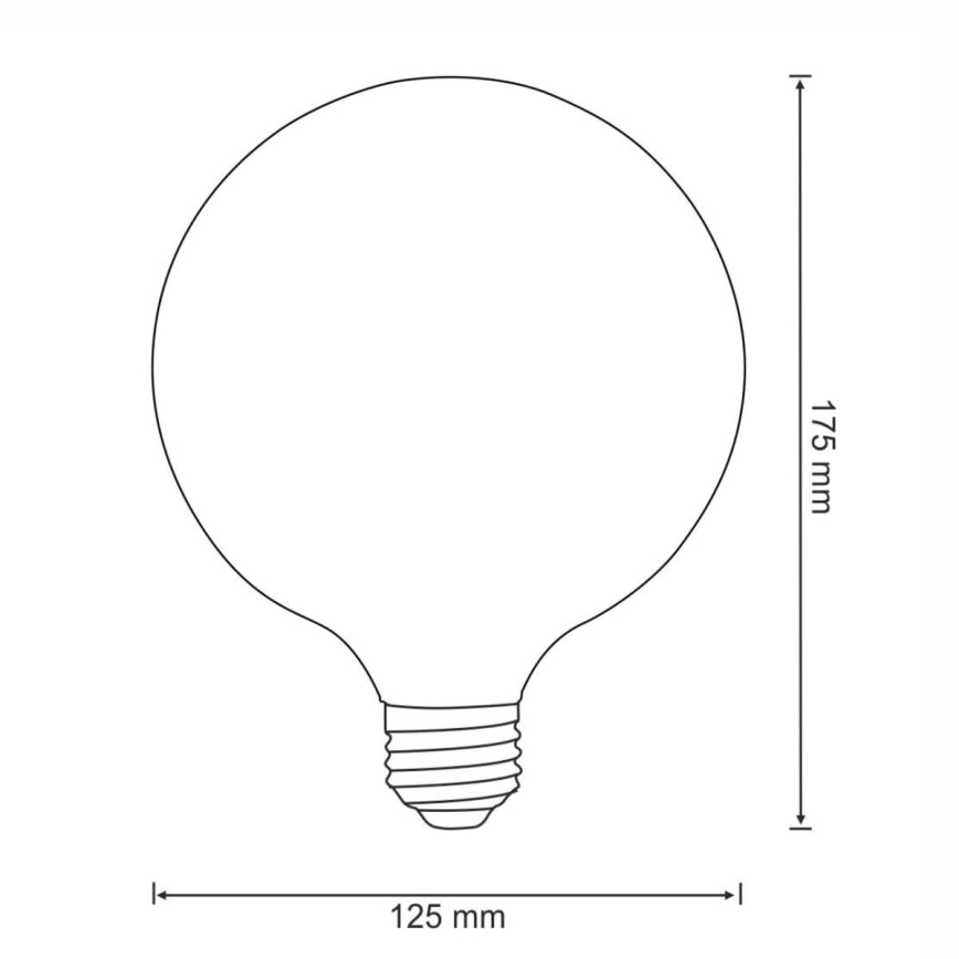 LED Dekorační žárovka E27/4W/230V 125x180mm