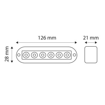 LED Denní svítidlo automobilu LAM LED/18W/12-24V 3000K IP67