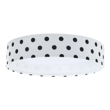 LED Dětské stropní svítidlo GALAXY KIDS LED/24W/230V puntíky bílá/černá