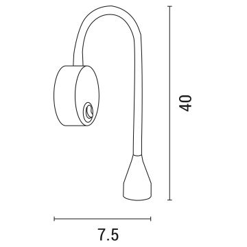 LED Flexibilní lampička IONAS LED/3W/230V 3000K bílá