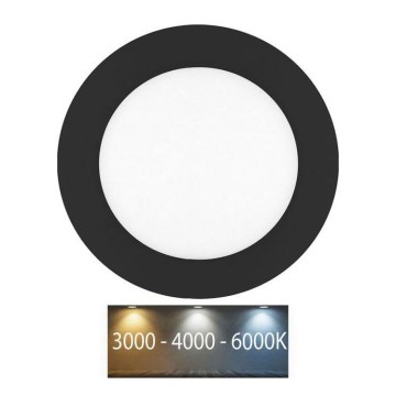 LED Koupelnové podhledové svítidlo LADA LED/6W/230V 3000/4000/6000K pr. 12 cm IP44 černá