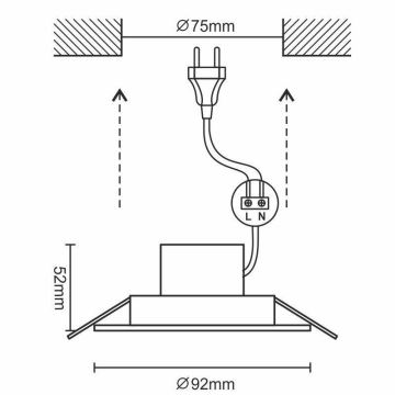 LED Koupelnové podhledové svítidlo LED/7W/230V 4000K béžová IP44