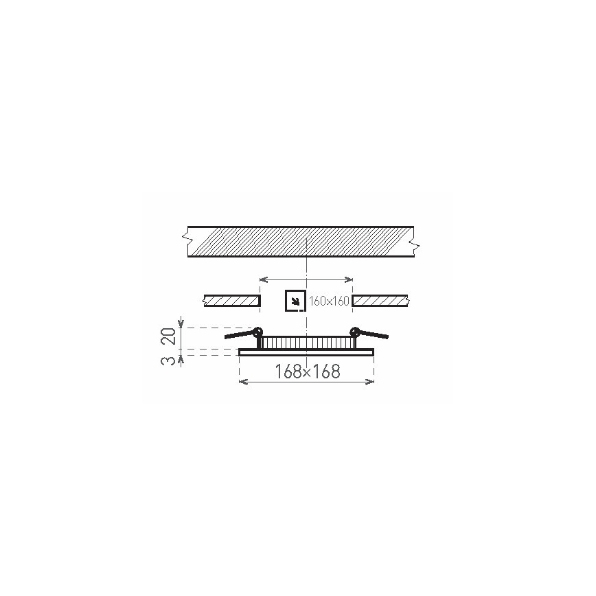 LED Koupelnové podhledové svítidlo VEGA LED/12W/230V 3800K 16,8 cm IP44