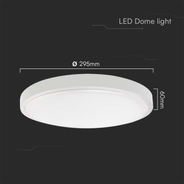 LED Koupelnové stropní svítidlo LED/24W/230V IP44 3000K pr. 29 cm bílá