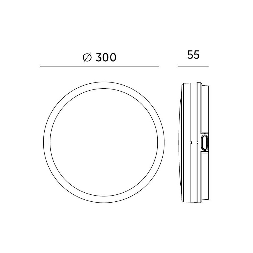 LED Koupelnové stropní svítidlo LED/24W/230V 3000/4000/6500K IP65 pr. 30 cm bílá