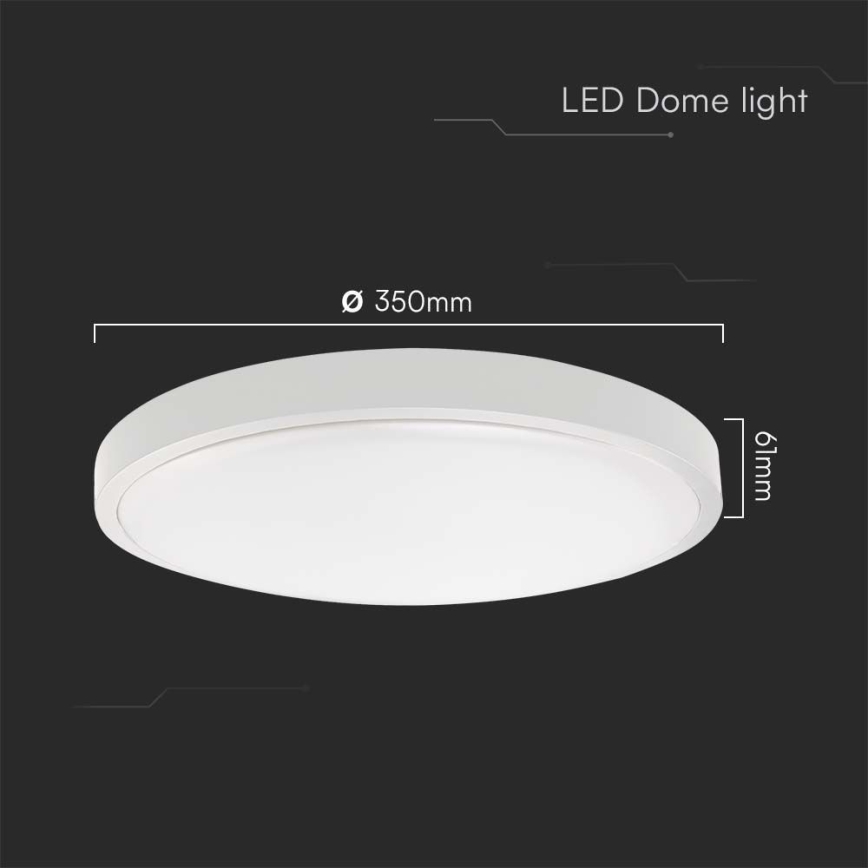 LED Koupelnové stropní svítidlo LED/36W/230V IP44 3000K pr. 35 cm bílá