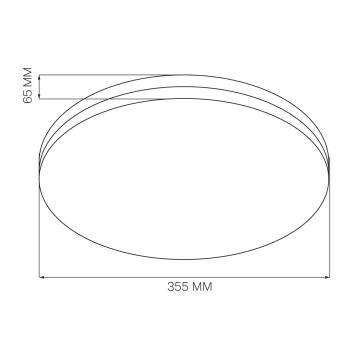 LED Koupelnové stropní svítidlo MOON LED/18W/230V černá IP44