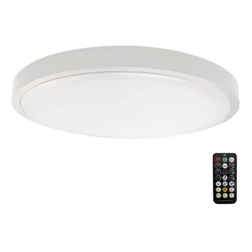 LED Koupelnové stropní svítidlo se senzorem LED/18W/230V 3000K IP44 bílá + dálkové ovládání
