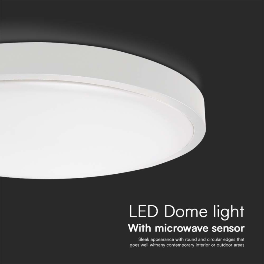 LED Koupelnové stropní svítidlo se senzorem LED/18W/230V 3000K IP44 bílá + dálkové ovládání