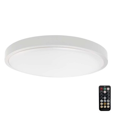 LED Koupelnové stropní svítidlo se senzorem LED/36W/230V IP44 4000K pr. 42 cm bílá + dálkové ovládání