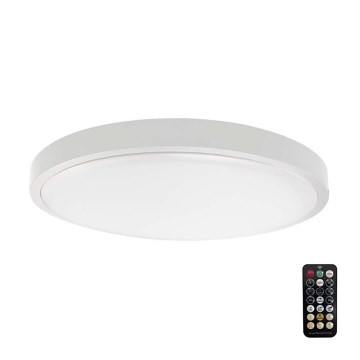 LED Koupelnové stropní svítidlo se senzorem SAMSUNG CHIP LED/18W/230V IP44 4000K pr. 29 cm bílá + dálkové ovládání