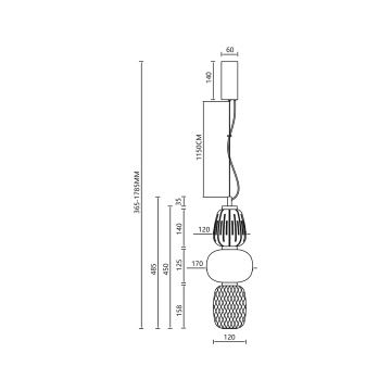 LED Lustr na lanku CARO LED/28W/230V zlatá