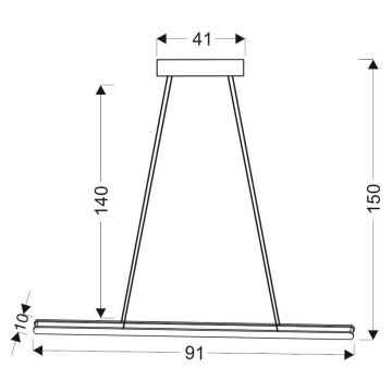 LED Lustr na lanku COCONUT LED/28W/230V