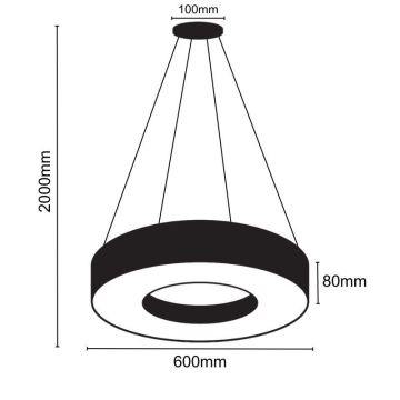 LED Lustr na lanku LED/30W/230V 4000K pr. 60 cm