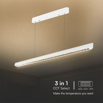 LED Lustr na lanku LED/36W/230V 3000/4000/6400K bílá