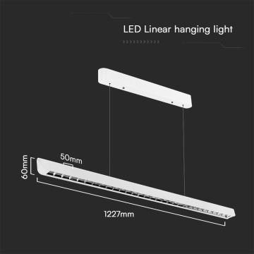 LED Lustr na lanku LED/36W/230V 3000/4000/6400K bílá