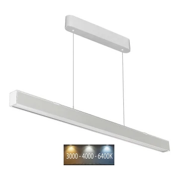 LED Lustr na lanku LED/40W/230V 3000/4000/6400K bílá