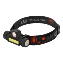 LED Nabíjecí čelovka LED/1200mAh černá/červená