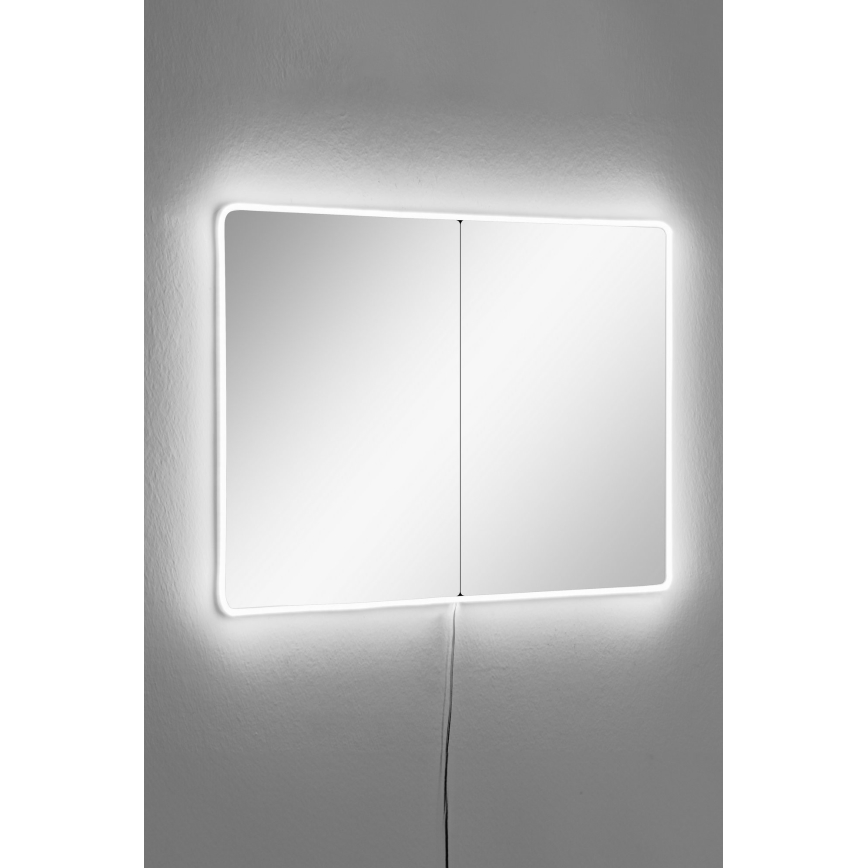 LED Nástěnné zrcadlo s podsvícením RECTANGULAR 80x60 cm bílá