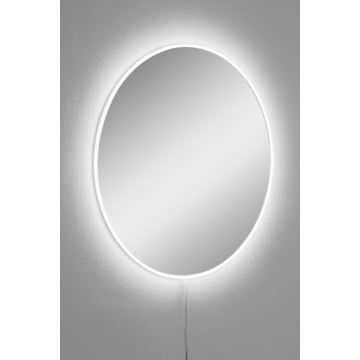 LED Nástěnné zrcadlo s podsvícením ROUND pr. 40 cm bílá