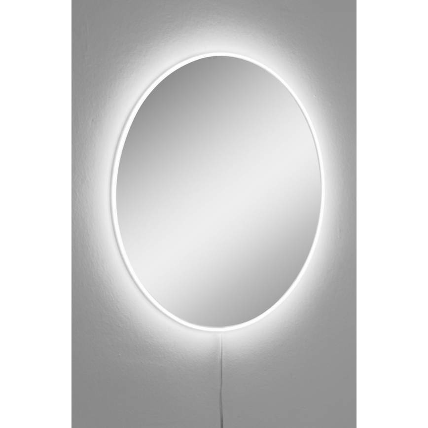 LED Nástěnné zrcadlo s podsvícením ROUND pr. 60 cm bílá