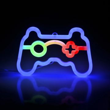 LED Neonová nástěnná dekorace GAME LED/3W/3xAA modrá