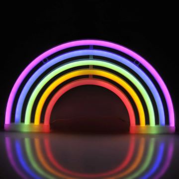 LED Neonová nástěnná dekorace RAINBOW LED/3W/3xAA multicolor