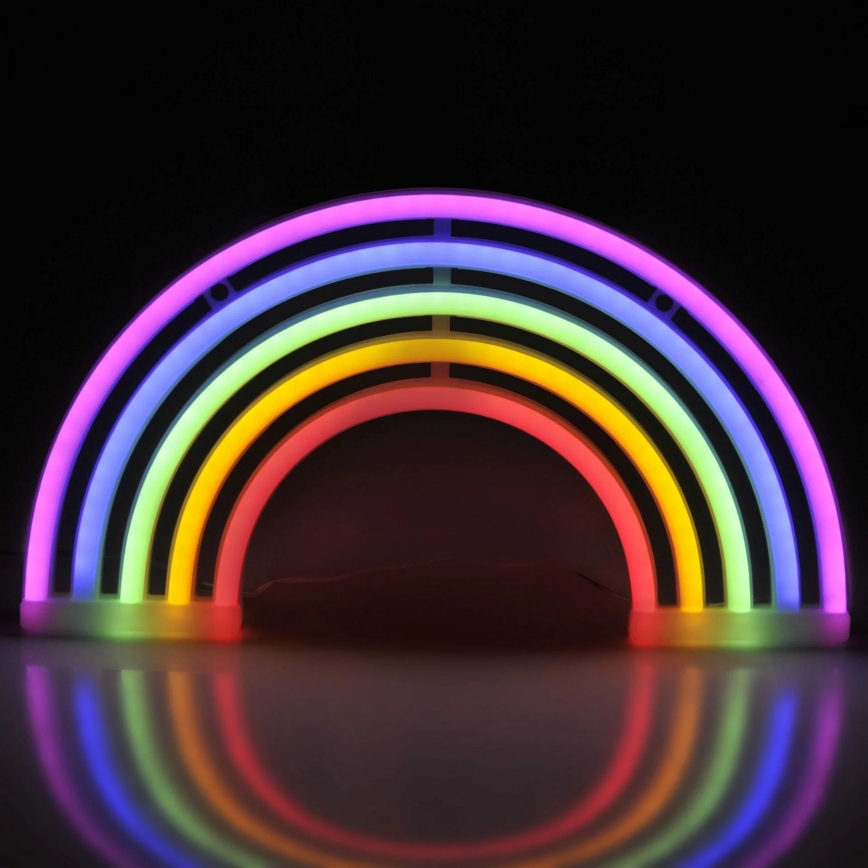 LED Neonová nástěnná dekorace RAINBOW LED/3W/3xAA multicolor