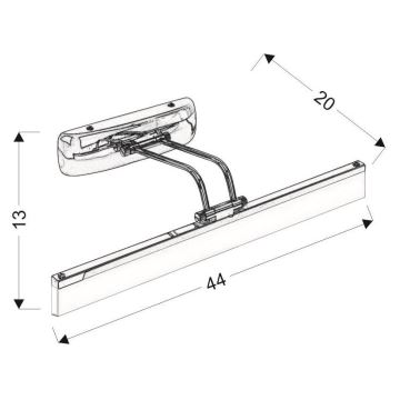 LED Osvětlení zrcadla SIDE LED/6W/230V