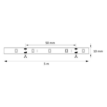 LED Pásek 5m 28W/12V IP20 6500K