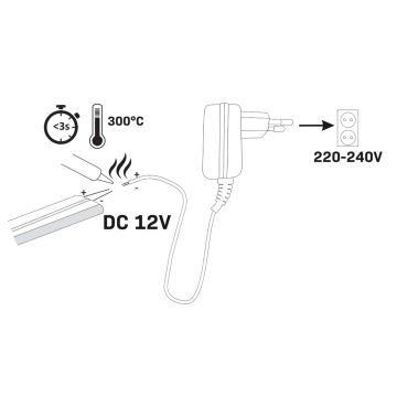 LED Pásek NEON 2 m LED/17W/12V IP65 modrá