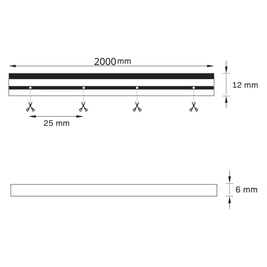 LED Pásek NEON 2 m LED/17W/12V IP65 růžová