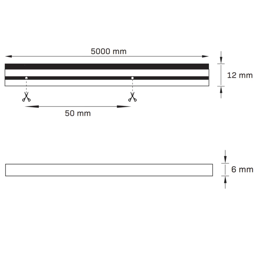 LED Pásek NEON 5m LED/30W/24V zelená IP65