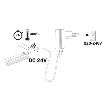 LED Pásek NEON 5m LED/30W/24V zelená IP65