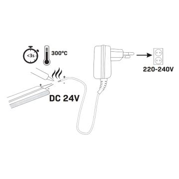 LED Pásek NEON 5m LED/40W/24V oranžová IP65