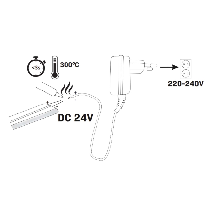 LED Pásek NEON 5m LED/40W/24V růžová IP65