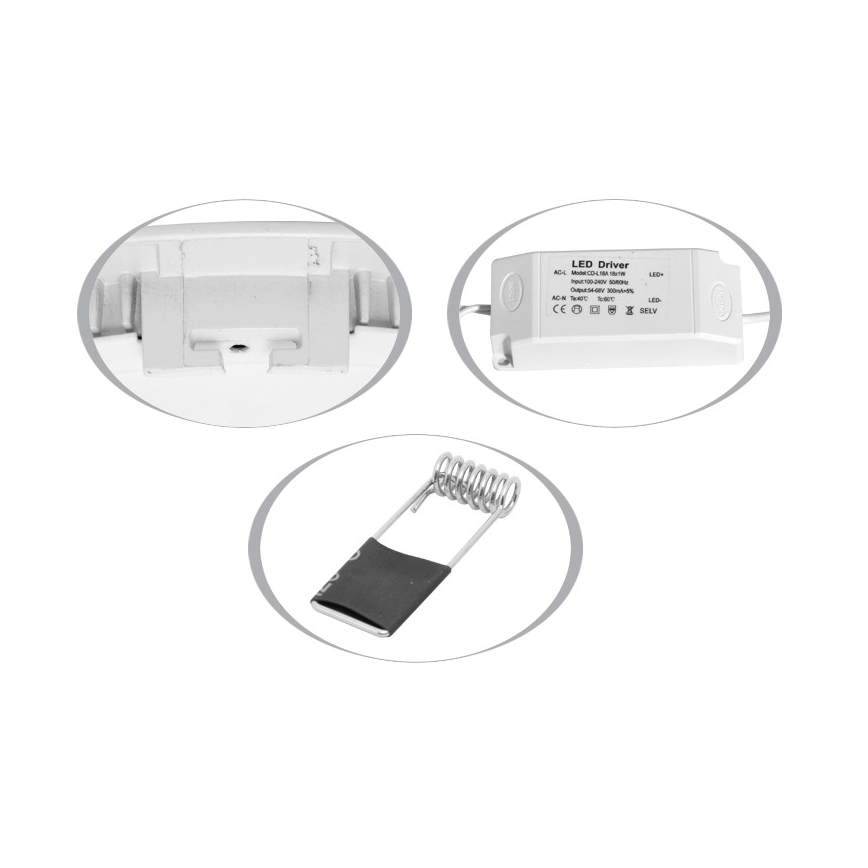 LED Koupelnové podhledové svítidlo LADA LED/18W/230V 2700K IP44