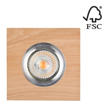 LED Podhledové svítidlo VITAR 1xGU10/5W/230V CRI 90 dub – FSC certifikováno