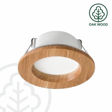 LED Podhledové svítidlo WOODY SPOT LED/5,5W/230V 4000K dub ø 10 cm