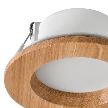 LED Podhledové svítidlo WOODY SPOT LED/5,5W/230V 4000K dub ø 10 cm